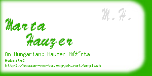 marta hauzer business card